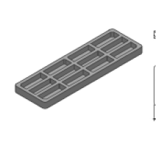 CALCO DO VIDRO 22X70X5 PRETO 5011.5P